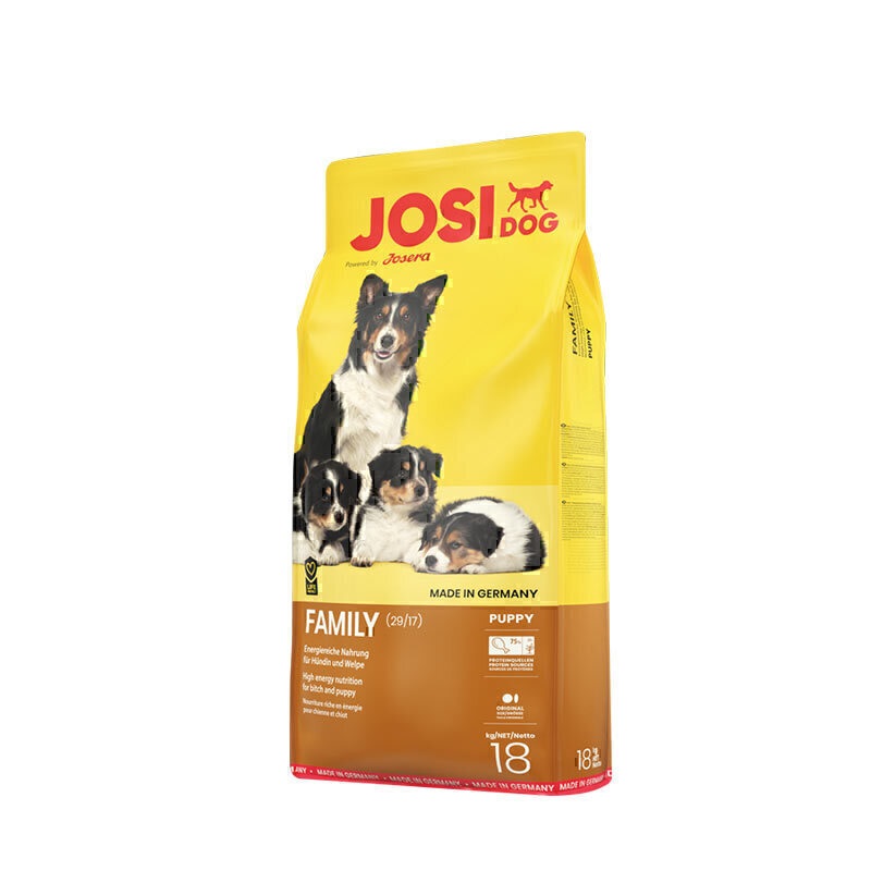 > غذای خشک جوسی فمیلی مخصوص مادر و توله سگ جوسرا Josi dog Family – 15 کیلوگرم