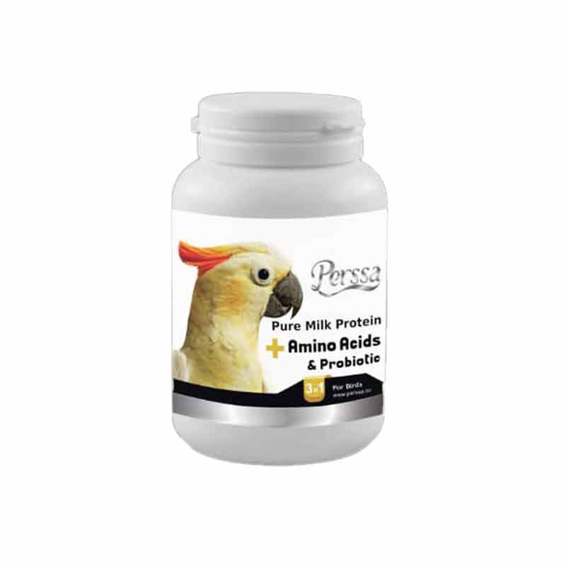 > پودر اسیدهای آمینه و پروتئین پرندگان پرسا وزن 200 گرم